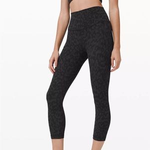 Lululemon Align High-Rise Crop 21" Leggings Formation Camo Deep Coal Multi Sz 8